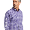 Ariat® Pro Series Team Slane Men's Long Sleeve Western Shirt - Purple Plaid