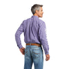 Ariat® Pro Series Team Slane Men's Long Sleeve Western Shirt - Purple Plaid