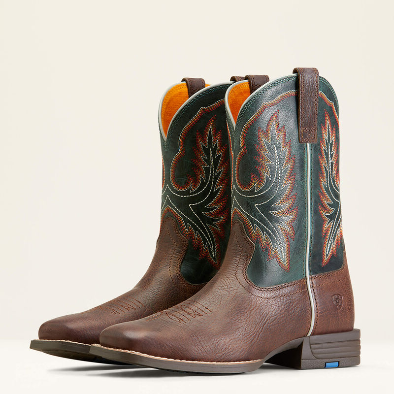 Ariat® Kid's "Wilder" Western Boots - Hat Box Brown