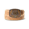 Ariat Ladies  1 1/2" Floral Embossed Natural