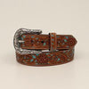 Ariat Ladies Floral w/ Turquoise underlay Western Belt