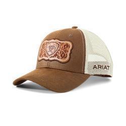 Ariat Ladies Snap Back Cap Faux Leather Floral Logo