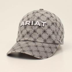Ariat Ladies Ponyflo Cap Logo Pattern Grey