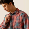 Ariat® Men's "Hernan" Retro Fit Western Shirt - Burnt Sienna