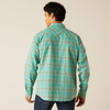 Ariat® Men's "Hudsyn" Retro Fit Western Shirt - Blue Turquoise