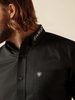 Ariat® Men's Team Logo Twill Fitted Western Shirt - Black