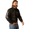 Ariat® Men's Team Logo Twill Fitted Western Shirt - Black