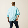 Ariat® Men's "Ace Retro" Western Shirt - Aquatic