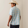 Ariat® Men's "Halbertson" Retro Fit Western Shirt - Aquatic