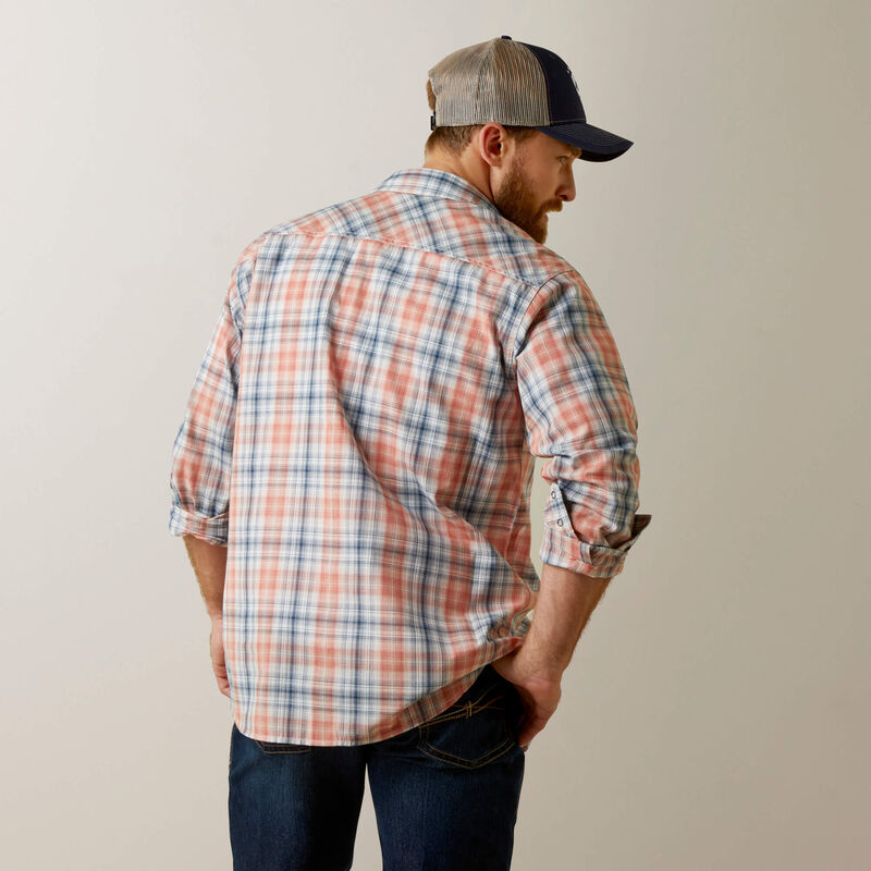 Ariat® Men's "Hantioch Retro" Western Shirt - Faded Brick
