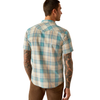 Ariat® Men's "Howland Retro" Short Sleeve Western Shirt - Turquoise