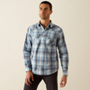 Ariat® Men's "Hunter Retro" Long Sleeve Western Shirt - Light Blue