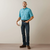 Ariat® Men's "Rebar VentTEK DuraStretch" Work Shirt - Caribbean Sea Heather