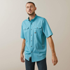 Ariat® Men's "Rebar VentTEK DuraStretch" Work Shirt - Caribbean Sea Heather