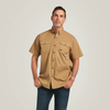 Ariat® Men's Rebar Washed Twill Work Shirt - Khaki