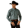 Ariat® Men's "Team Osborne" Long Sleeve Western Shirt - Turquoise