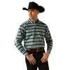 Ariat® Men's "Team Osborne" Long Sleeve Western Shirt - Turquoise