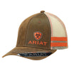 Ariat® Men's Oilskin Ball Cap - Brown/Orange