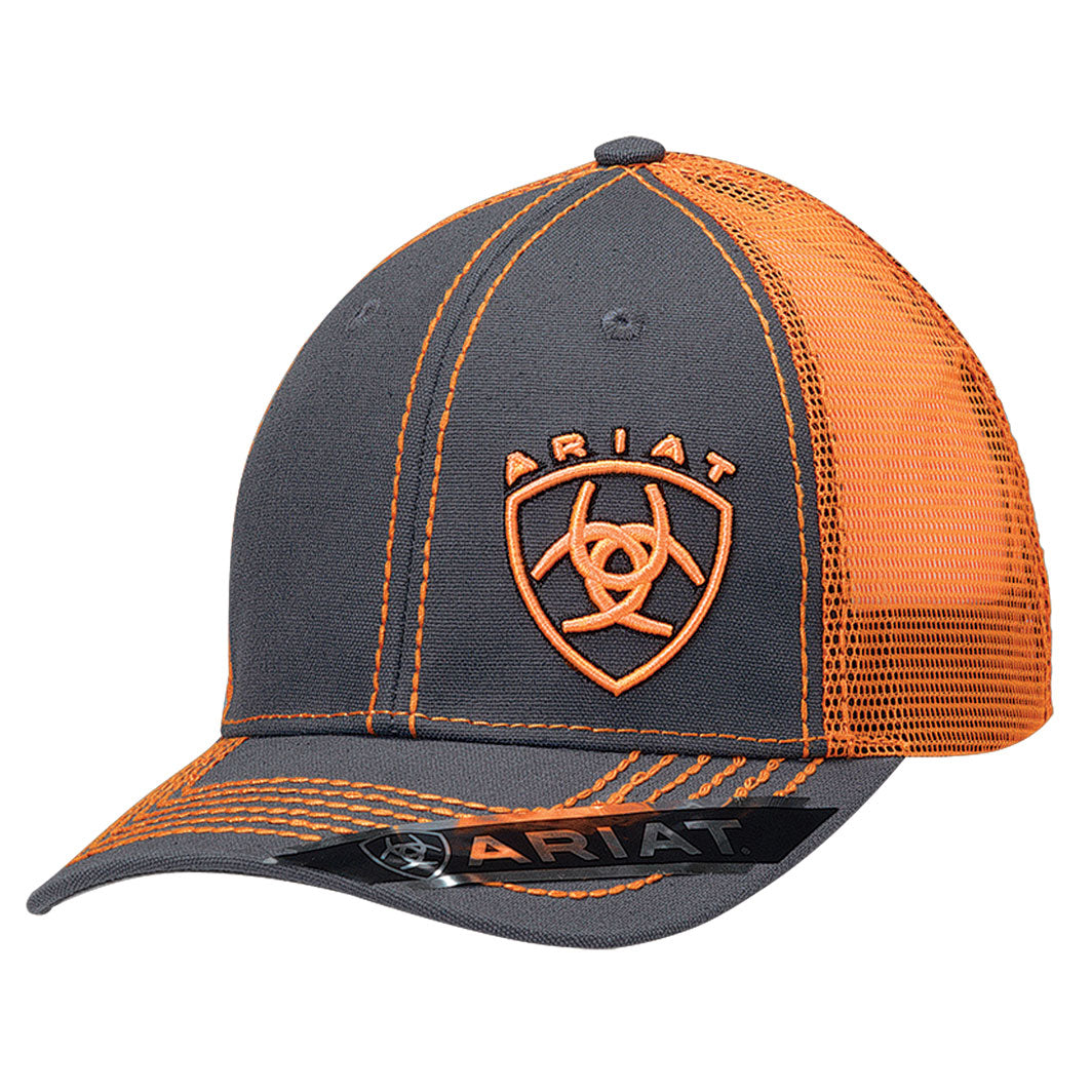 Ariat® Men's Ball Cap - Grey/Orange