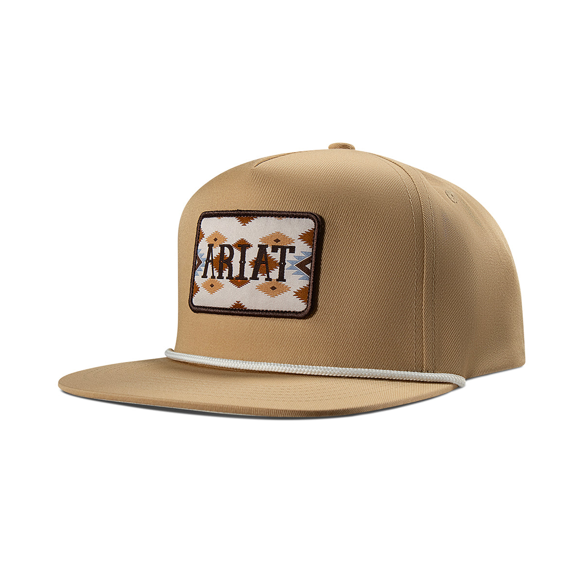 Ariat® Men's Cap Snap Back Southwestern Patch Tan