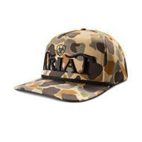 Ariat Men's Snap Back Camo Cap 3D Embroidered Tan