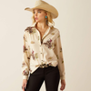 Ariat® Women's "Homestyle" Western Shirt - Round Up Print
