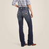 Ariat® Women's Mid-Rise "Entwined" Boot Cut Jeans - Marine