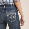 Ariat® Women's Mid-Rise "Entwined" Boot Cut Jeans - Marine