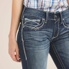 Ariat® Women's Mid-Rise "Entwined" Boot Cut Jeans - Marine