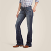 Ariat® Women's Mid-Rise "Entwined" Boot Cut Jeans - Marine