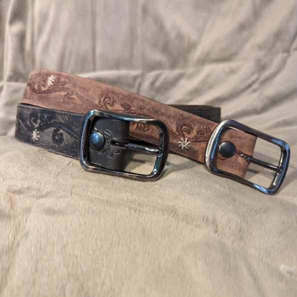 BH Ladies Distressed Leather Western Belt #9121