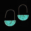 Blazin Roxx Earrings Gold Hook Turquoise Stone