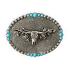 Blazin Roxx Ladies Buckle Oval Longhorn Roses