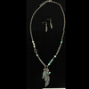 Blazin Roxx Necklace Set Patina Feathers Turquoise