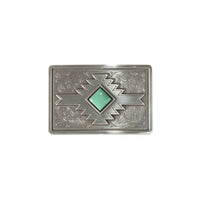 Blazin Roxx Rectangle w/ Turquoise Stone Buckle