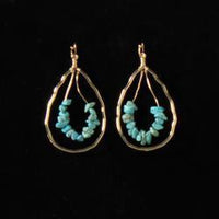 Blazin Roxx Earrings Turquoise Stone Tear Drop