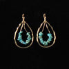 Blazin Roxx Earrings Turquoise Stone Tear Drop