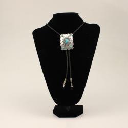 Rectangle Turquoise Western Concho Bolo Tie