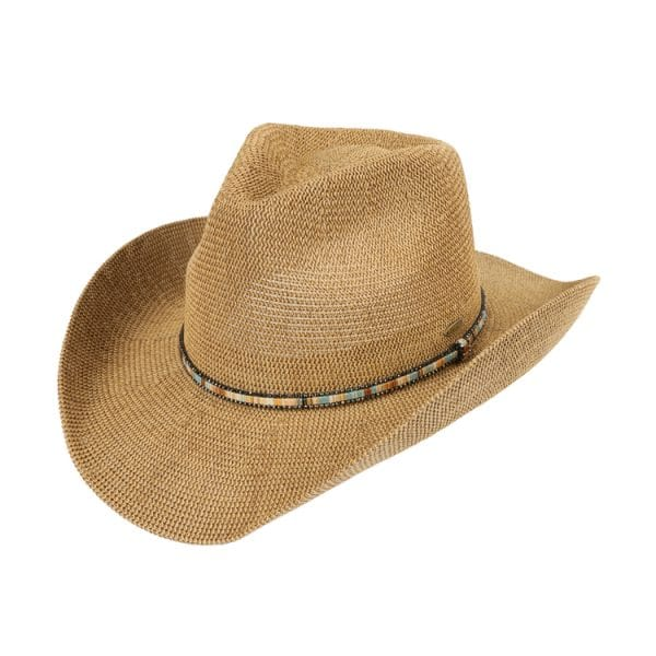 Modinno® Knit Cowboy Hat with Multi-Coloured Hat Band