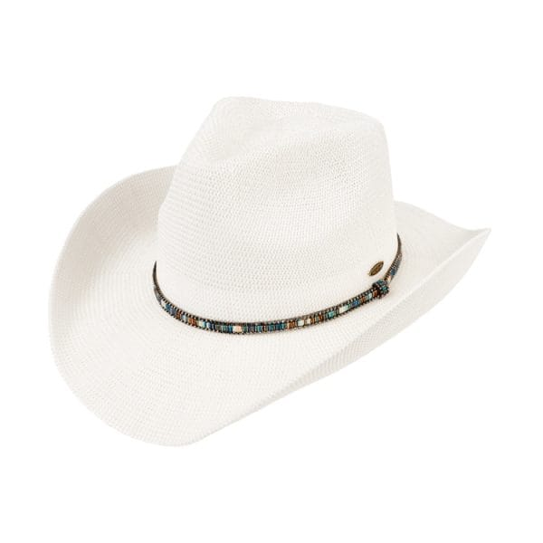 Modinno® Knit Cowboy Hat with Multi-Coloured Hat Band