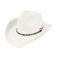 Modinno® Knit Cowboy Hat with Multi-Coloured Hat Band