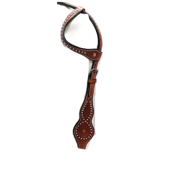 Country Legend 2 Ear Headstall w/ Stainless Steel Dots