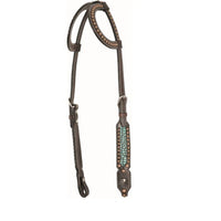 Country Legend Turquoise Gator Double Ear Headstall