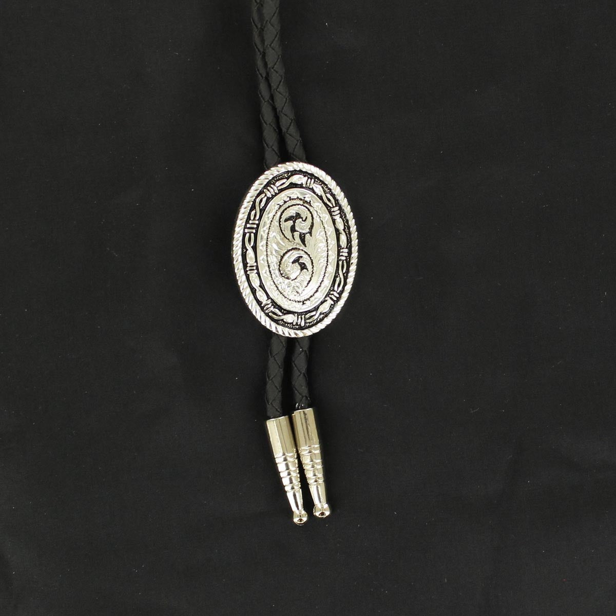 Double S Bolo Tie - Engraved