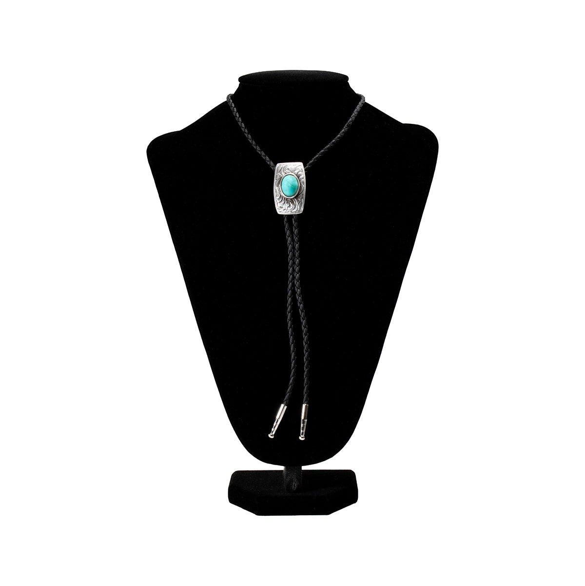 Double S Turquoise Scroll Bolo Tie