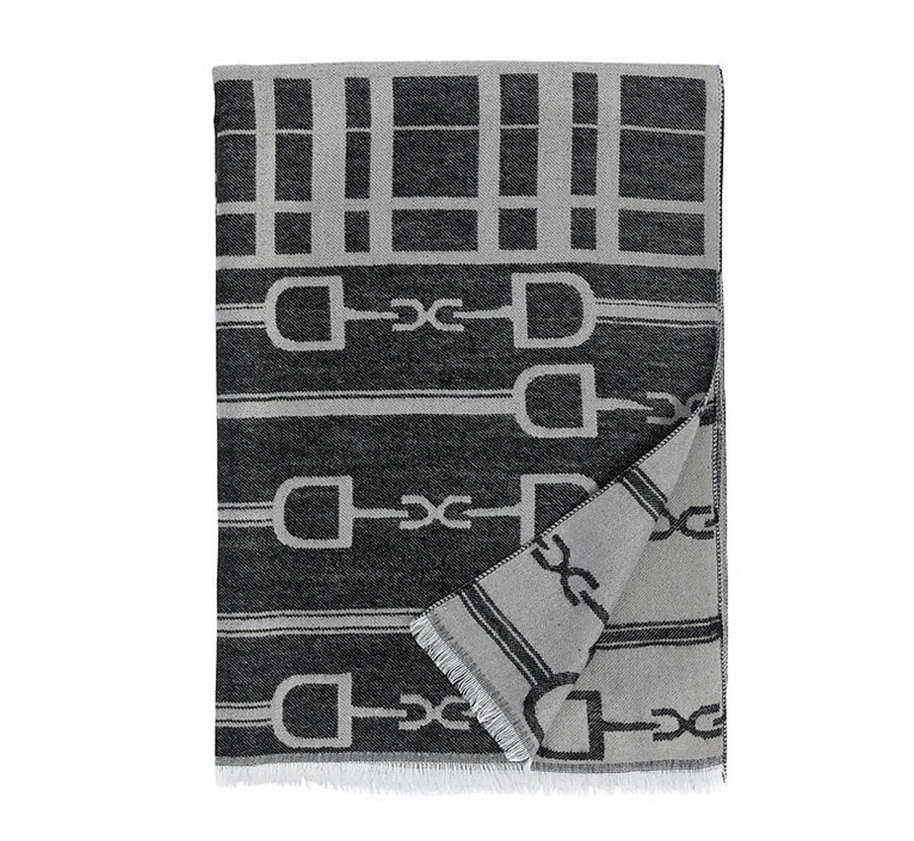 AWST Int’l Acrylic Cashmere Snaffle Bit Plaid Scarf/Shawl