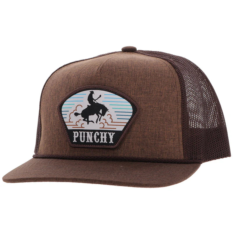 Hooey® Cap Snap Back "Cavvy" Hat Punchy Brown w/Multi Color Patch