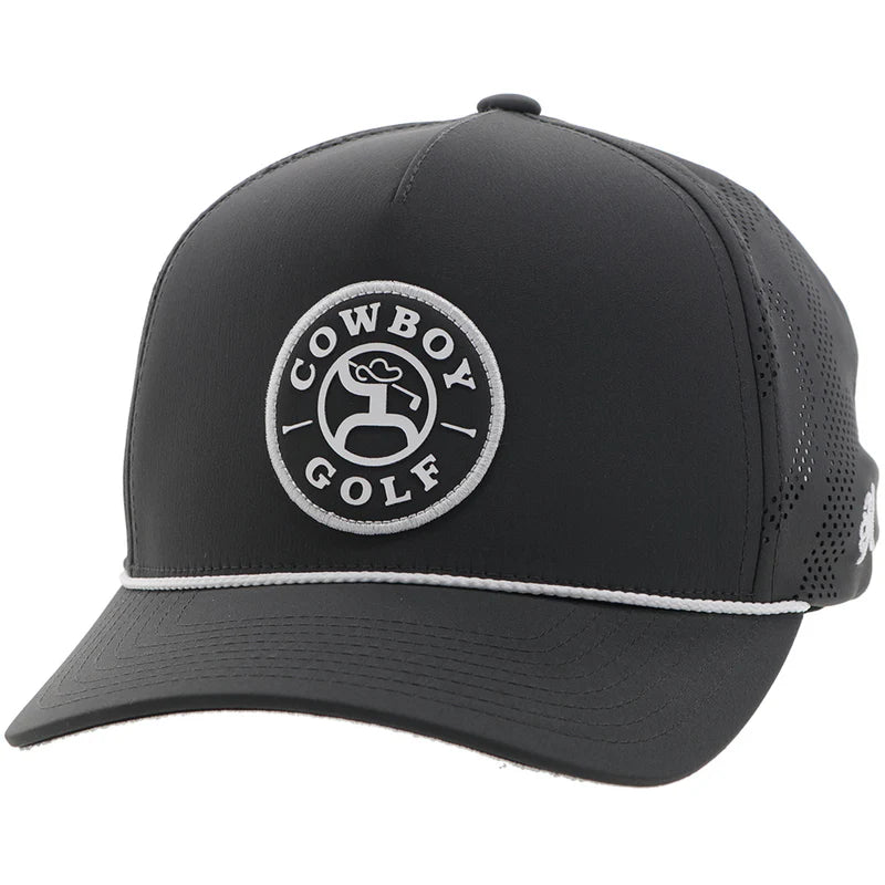 Hooey® Cap Snap Back "Draw" Hat Charcoal w/Black & White Circle Patch