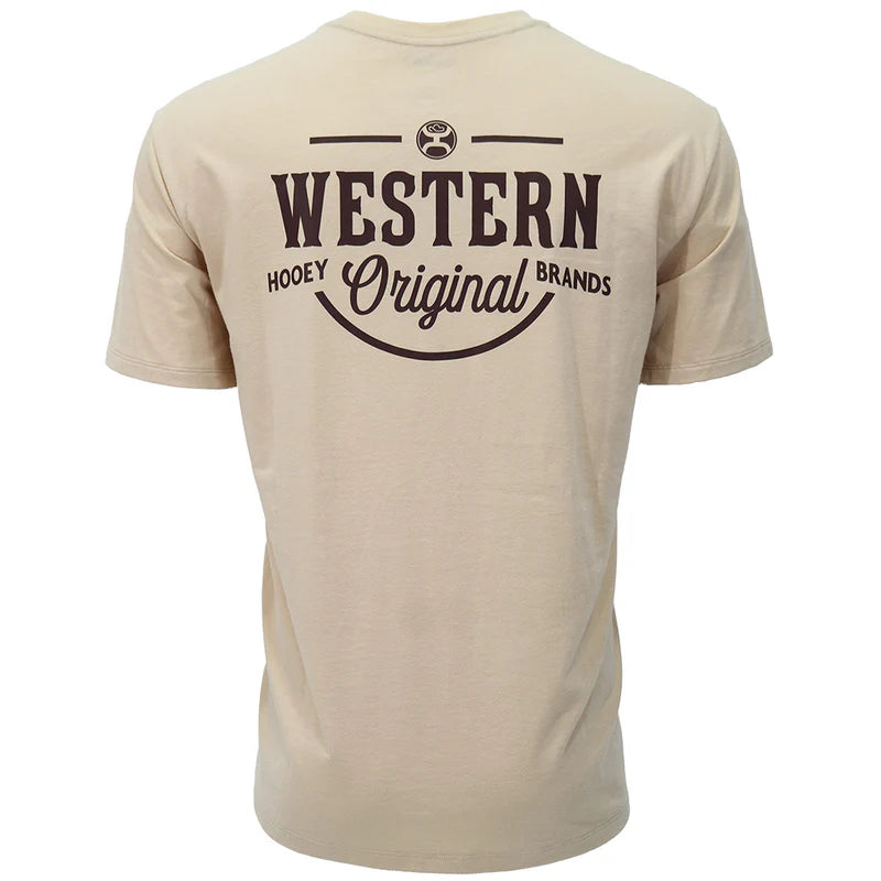 Hooey® Men's "Western OG" Tan w/Brown Logo T-shirt