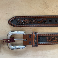 Stetson® Men's Western Tooled With Concho Belt